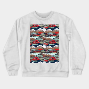 Swiss village folk art Crewneck Sweatshirt